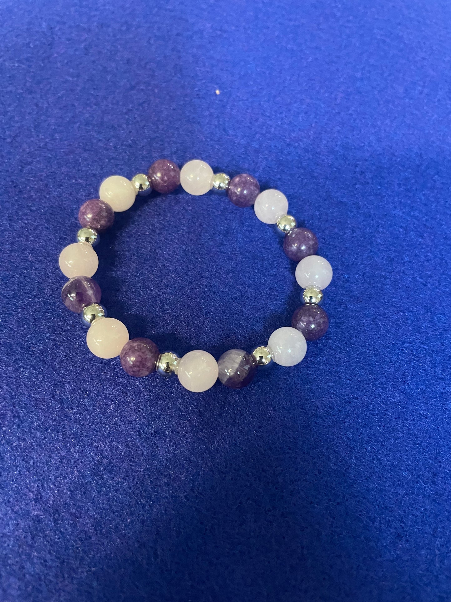 Amethyst Rose Quartz Bracelet 8mm