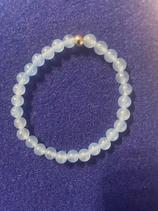 Blue Chalcedony 6” bracelet