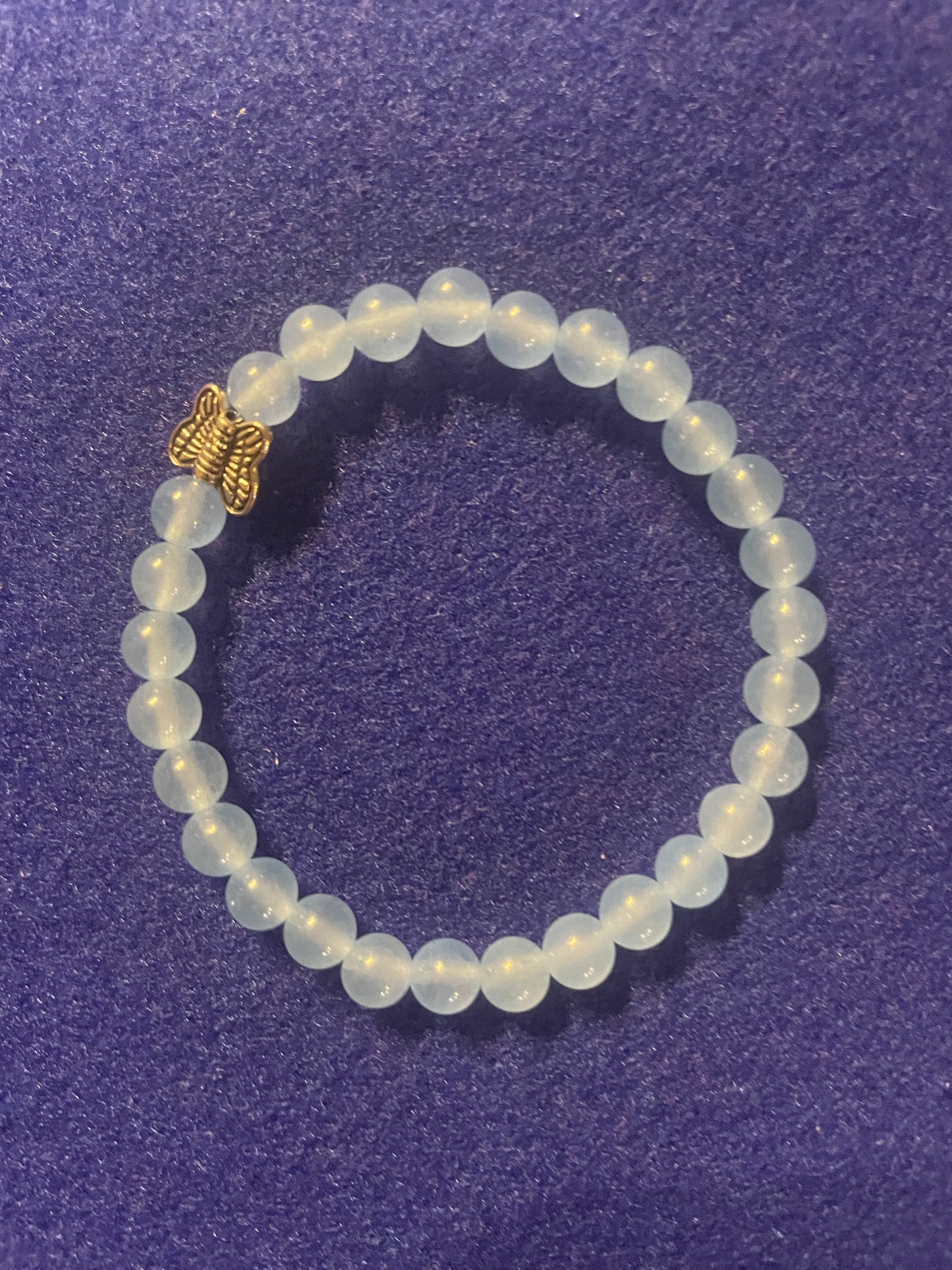 Blue Chalcedony 6” bracelet