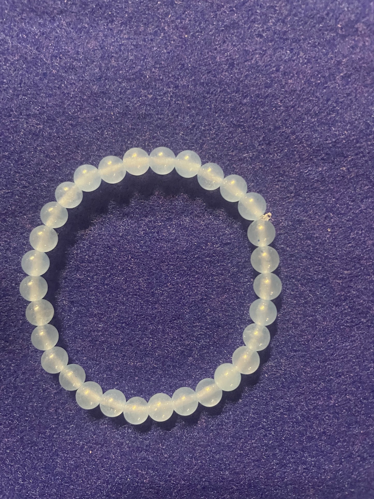 Blue Chalcedony 6” bracelet