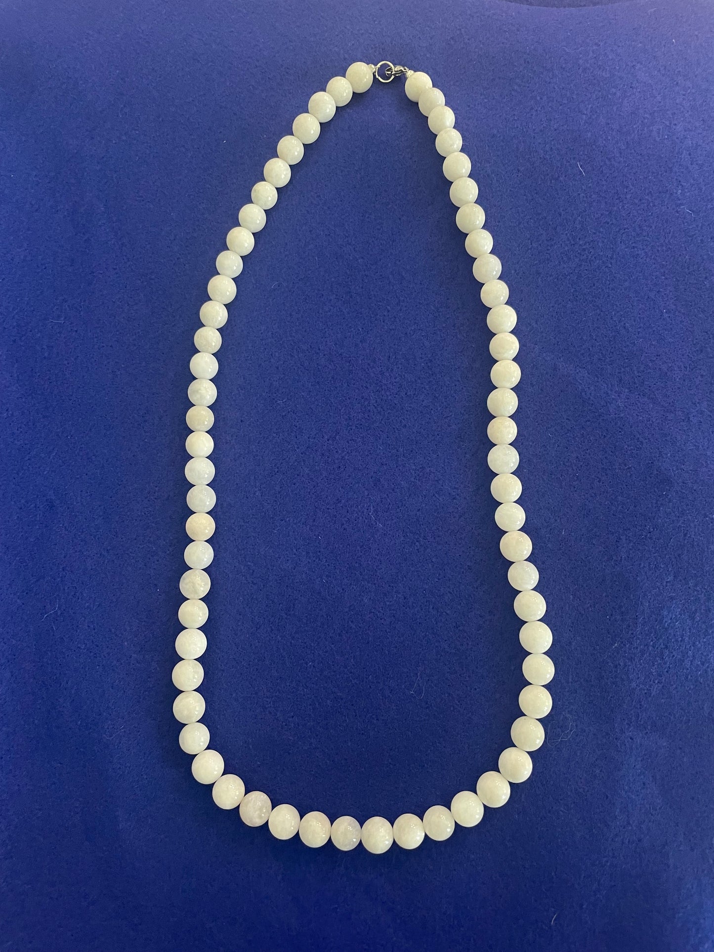 Rainbow moonstone 10mm Beaded Necklace