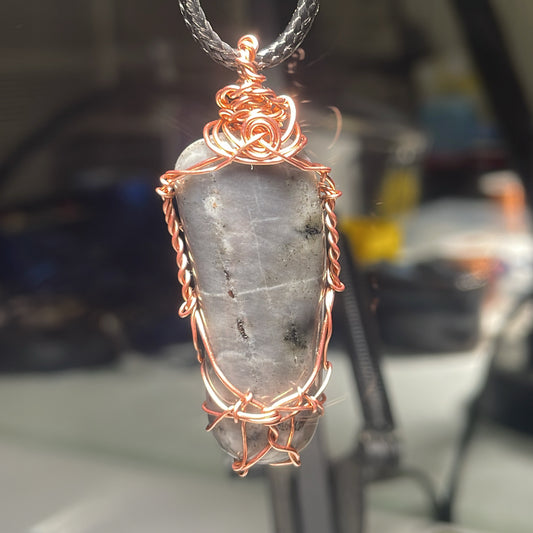 Silver Moonstone Copper PENDANT (Copper)