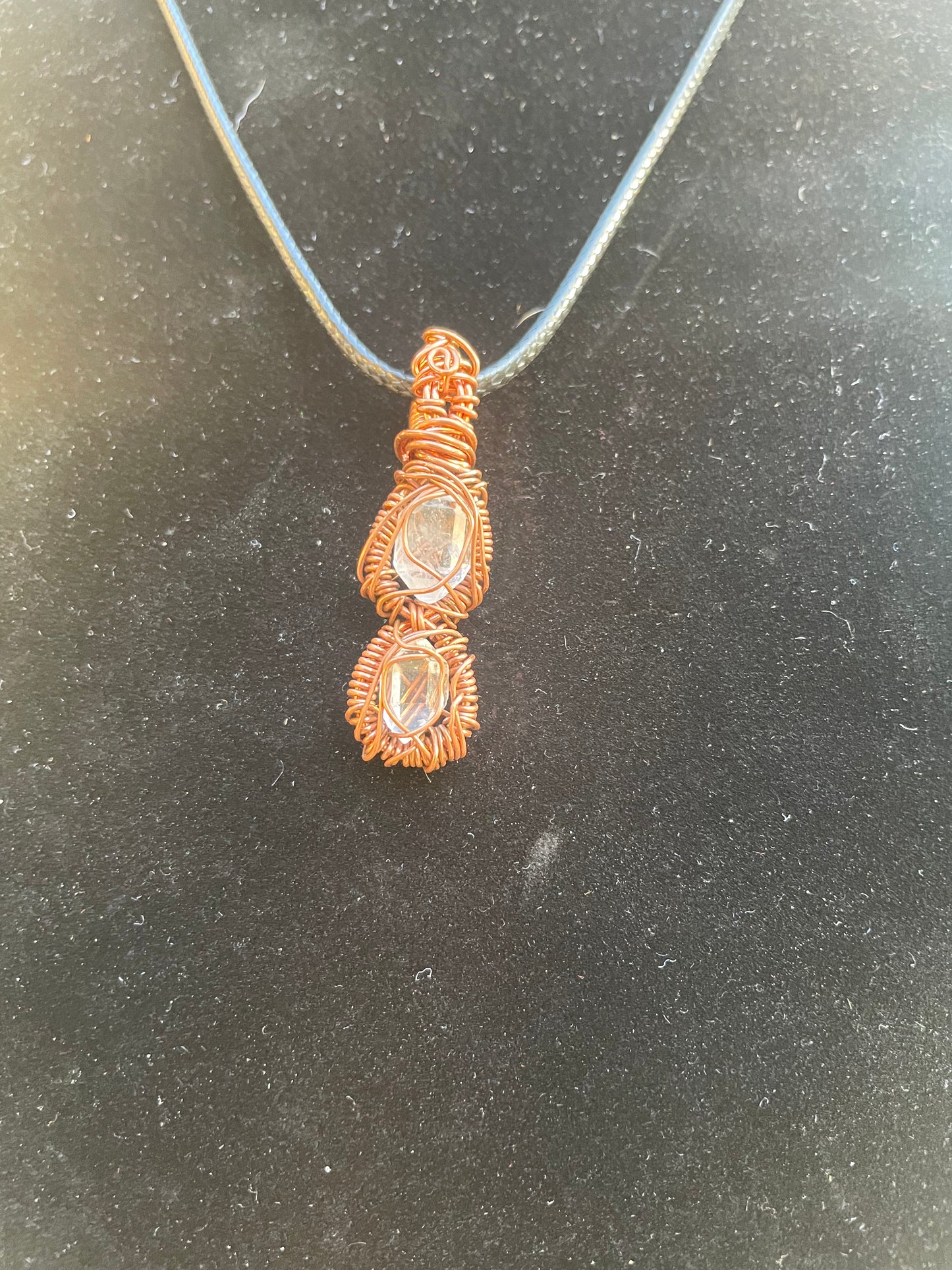 Herkimer Diamond Copper Pendant