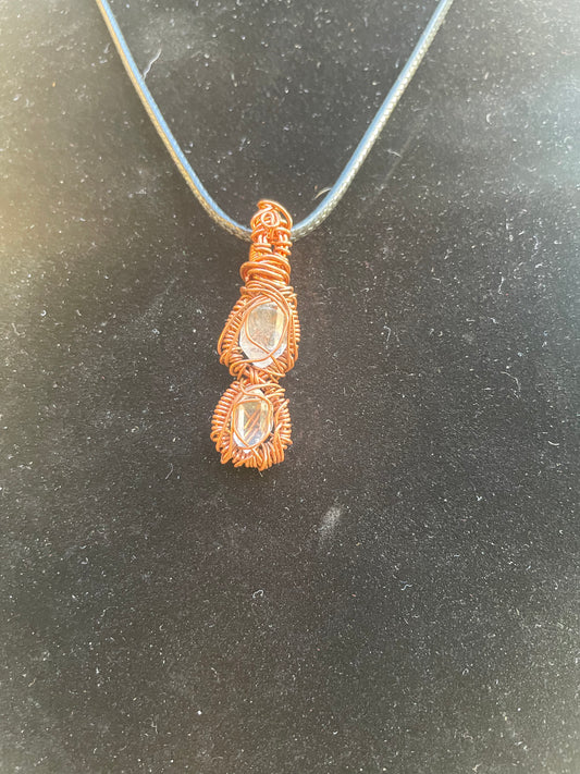 Herkimer Diamond Copper Pendant