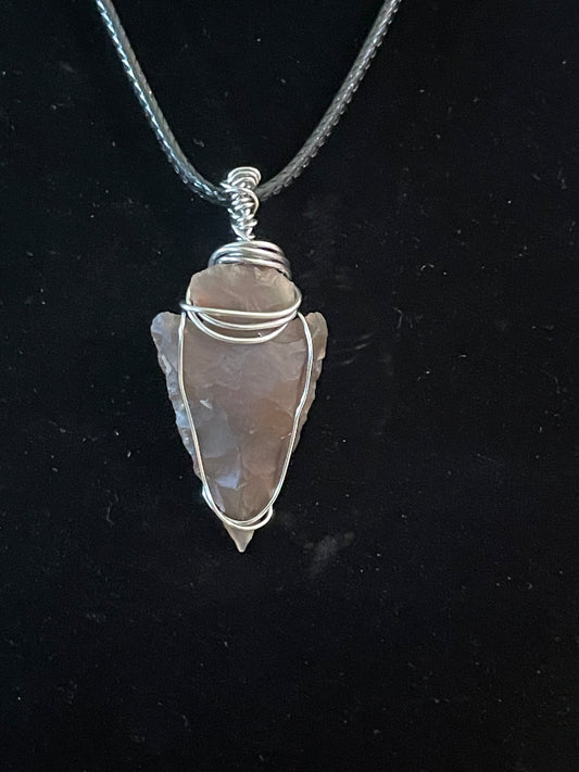 Jasper arrowhead (stainless steel wire)