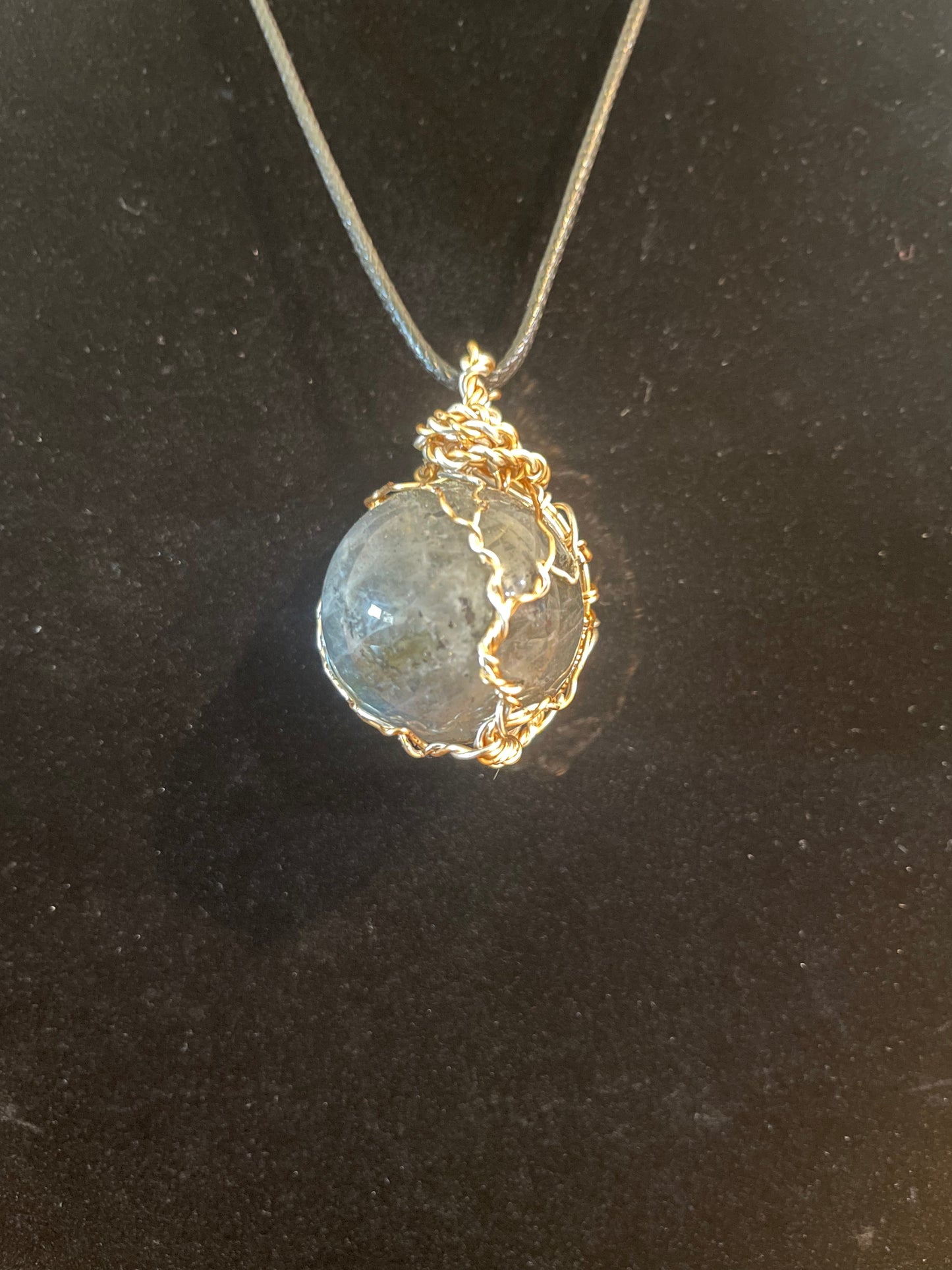 Labradorite SphereTree Pendant (Non-Tarnish Gold/Silver)