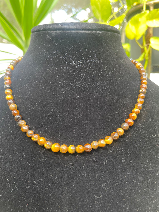 TIGERS EYE NECKLACE 16"