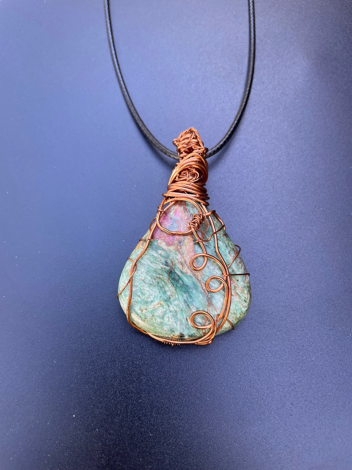 RUBY IN FUSCHITE (COPPER) PENDANT