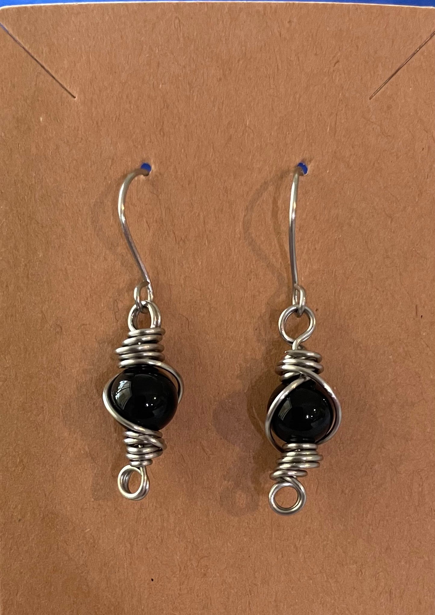 Black Obsidian Earring SS