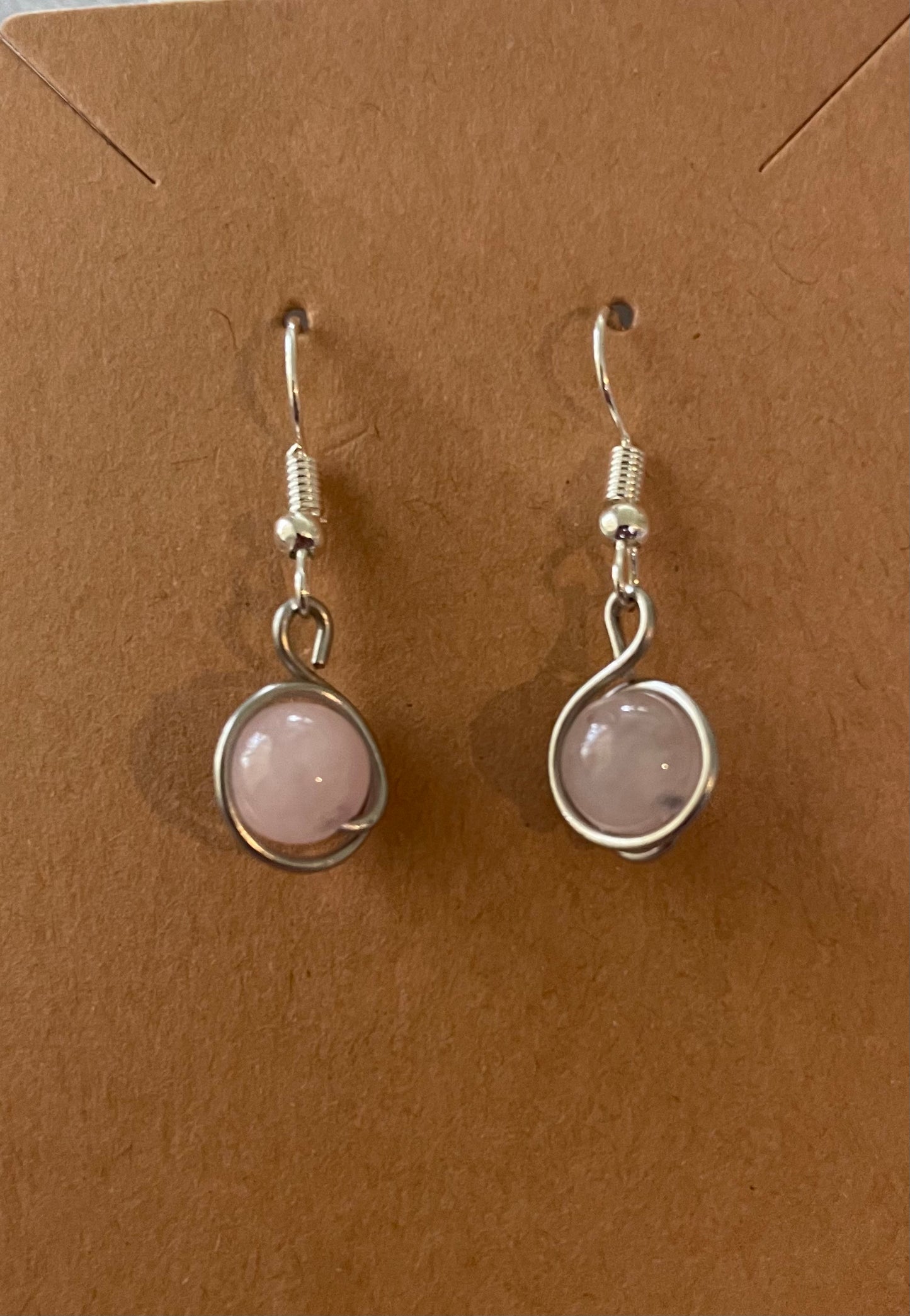 Rose Quartz Earring SS