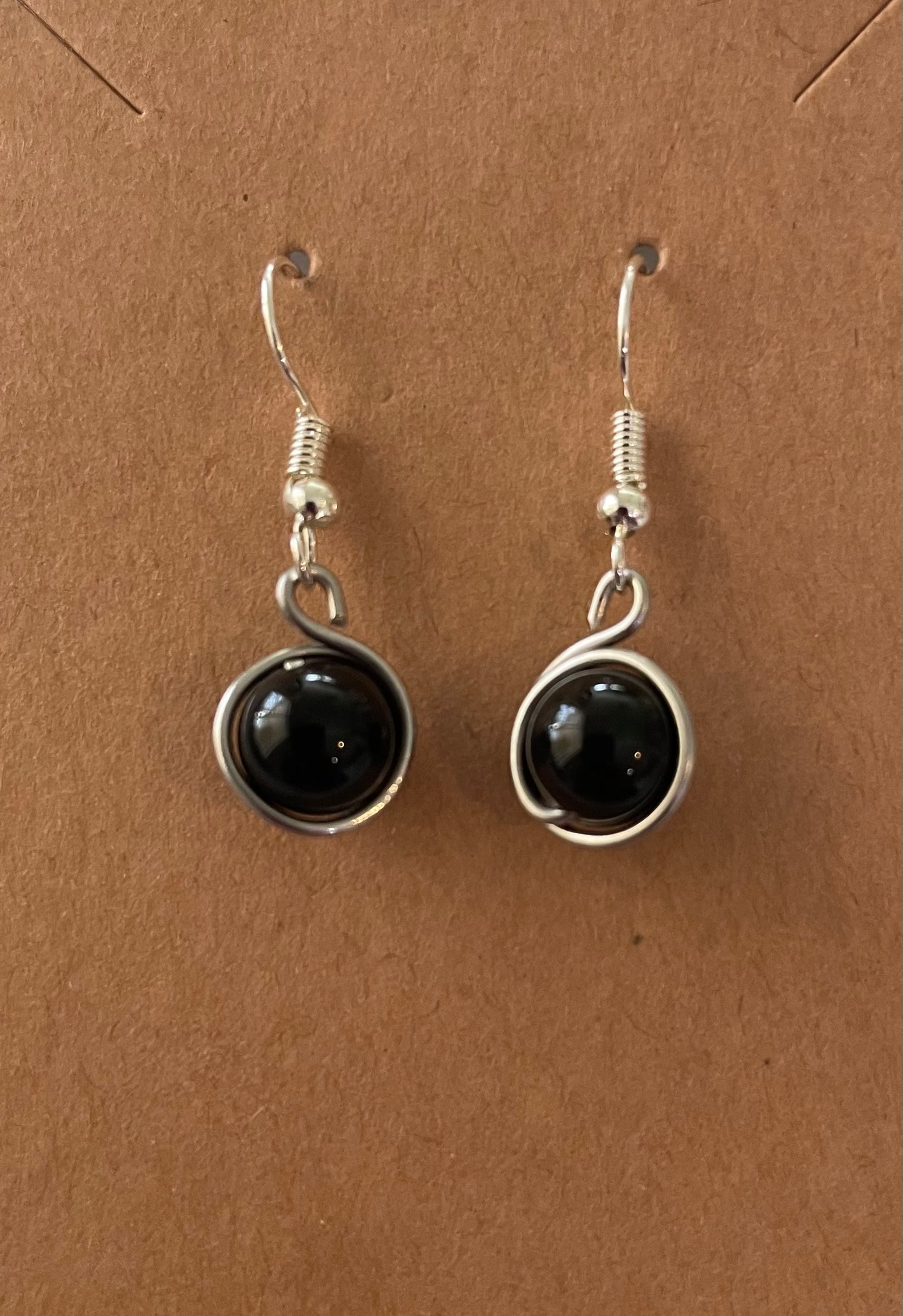 Black Obsidian Earring SS