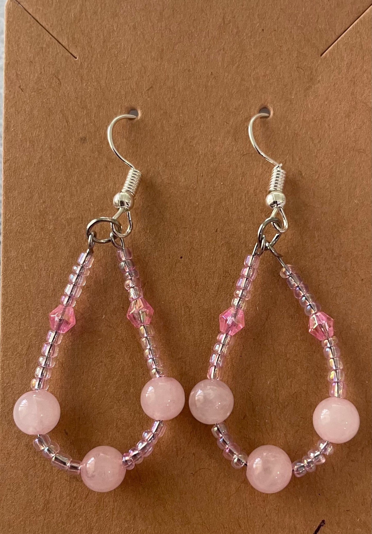 Rose Quartz Earring SS