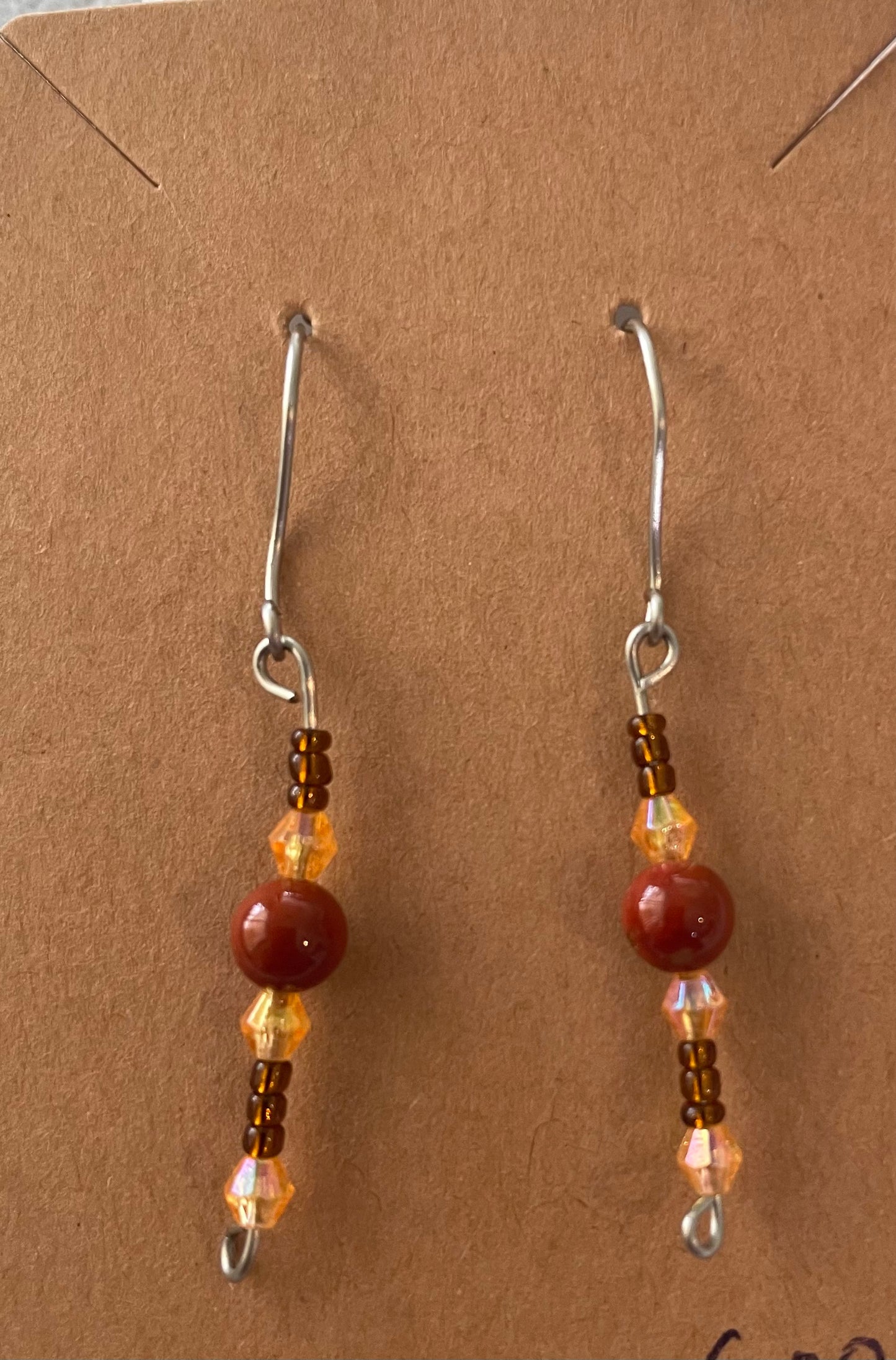 Red Jasper Earring SS