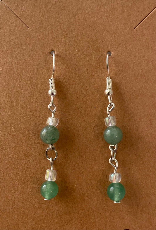 Aventurine Earring 6mm SS