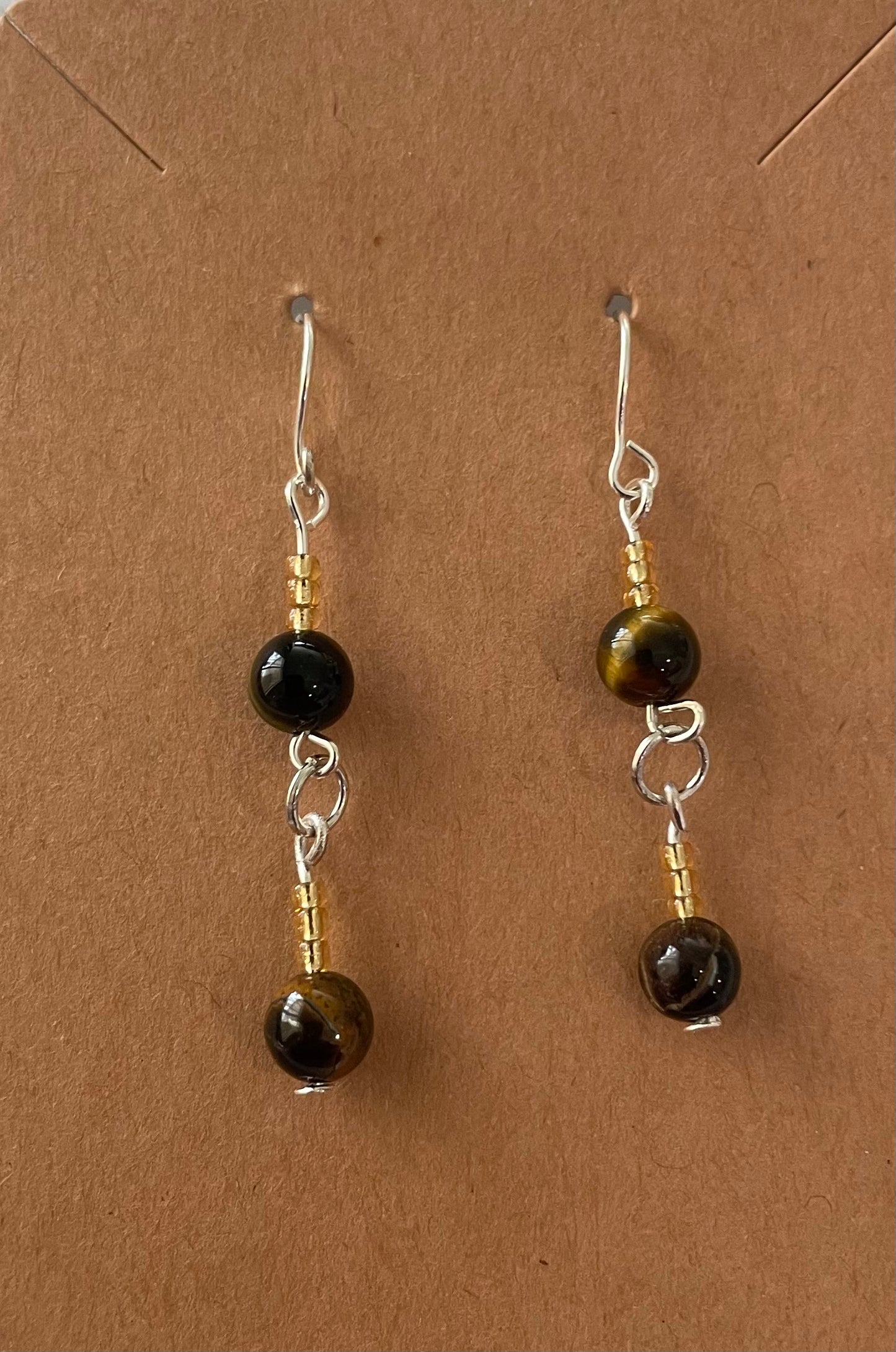 Tiger's Eye Earring 6mm SS