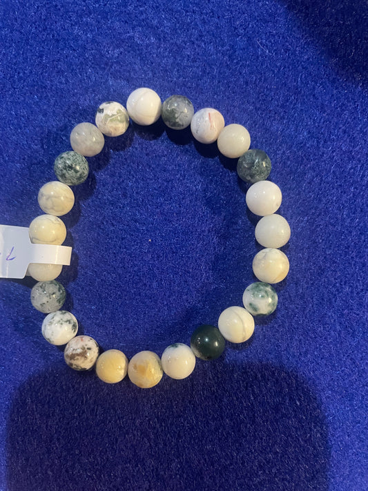 Tree Agate Bracelet 7.5"