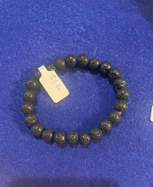 Lava Stone Bracelet 7.5"