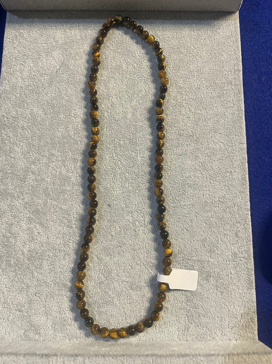 Tiger's Eye Beaded Necklace 18"