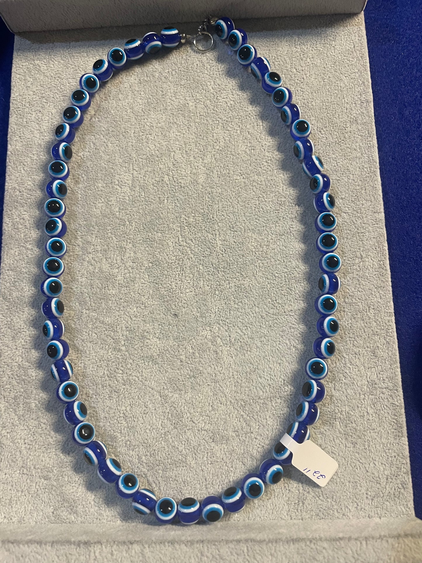 Evil Eye Beaded Necklace 22"