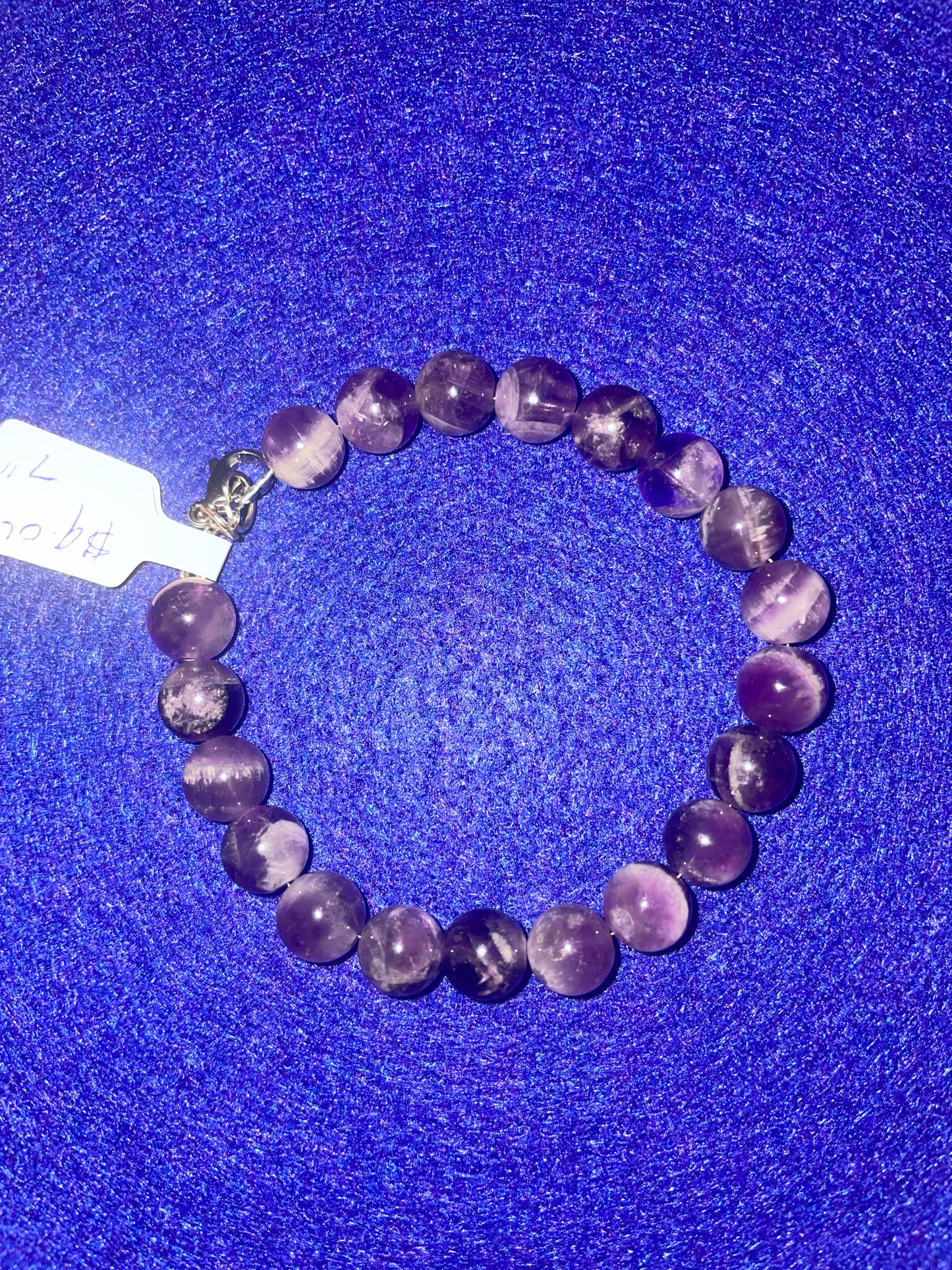 Amethyst Bracelet SS Clasp 7"