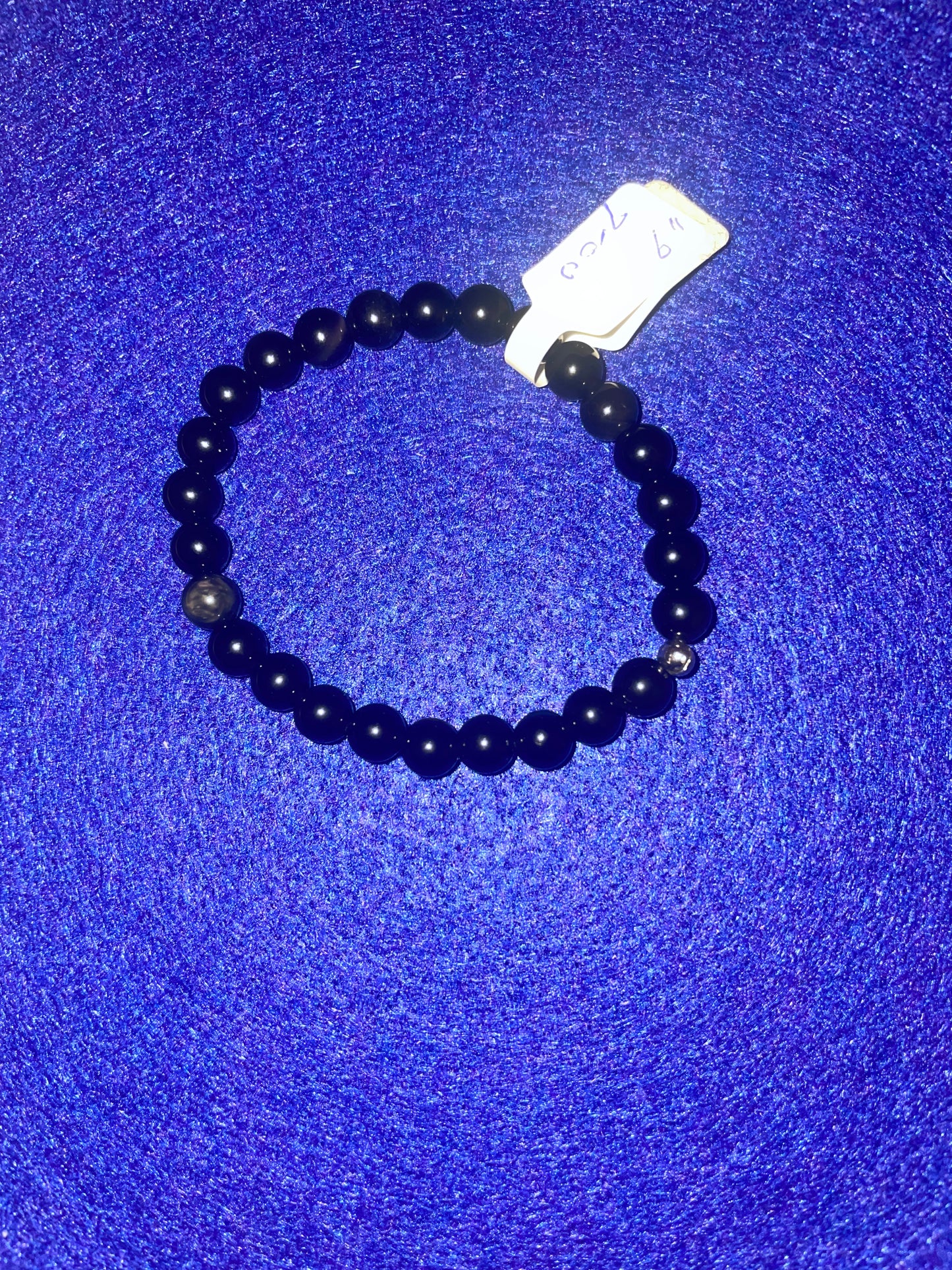 Black Obsidian Bracelet 6"